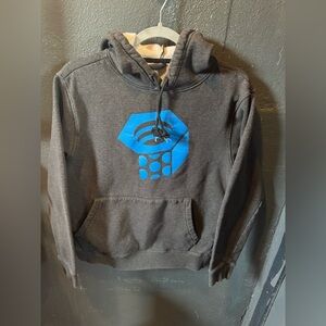 Mountain Hardwear Gray Hoodie with Blue Logo